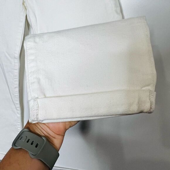 7 For All Mankind White Skinny Crop & Roll Jeans NWT! - Picture 5 of 16